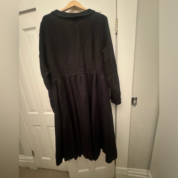 Son De Flor Classic Dress, Long Sleeve Black Pansy 4X - Picture 6 of 7